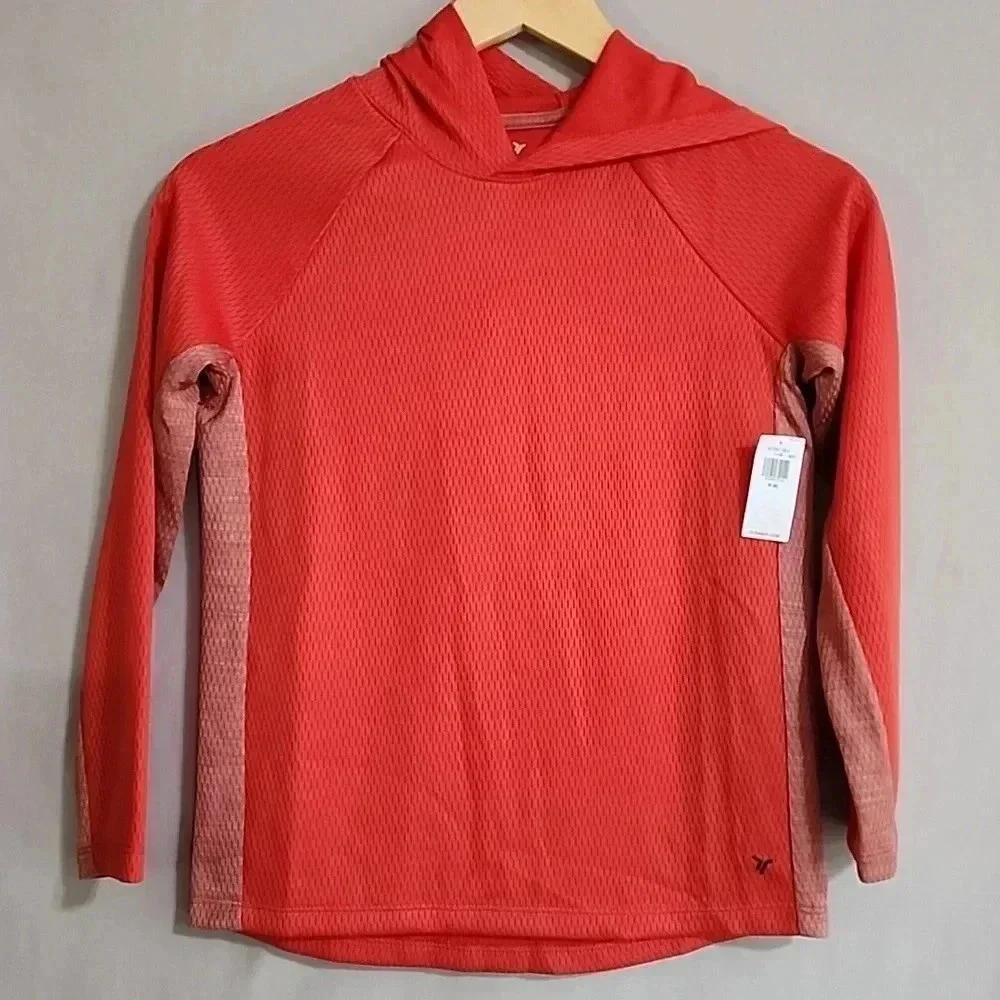 Old Navy Active Boys Breathable‎ Hooded Performance Shirt Red Size Medium 8